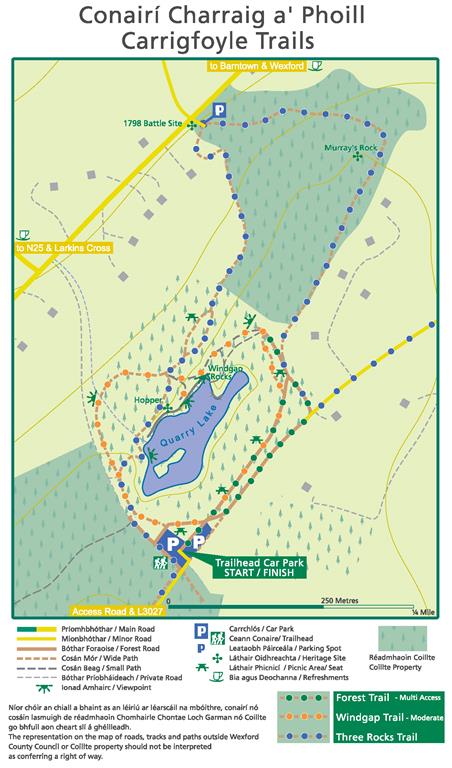 Carrigfoyle Trails Route Map