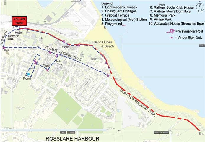 Rosslare Harbour Village map